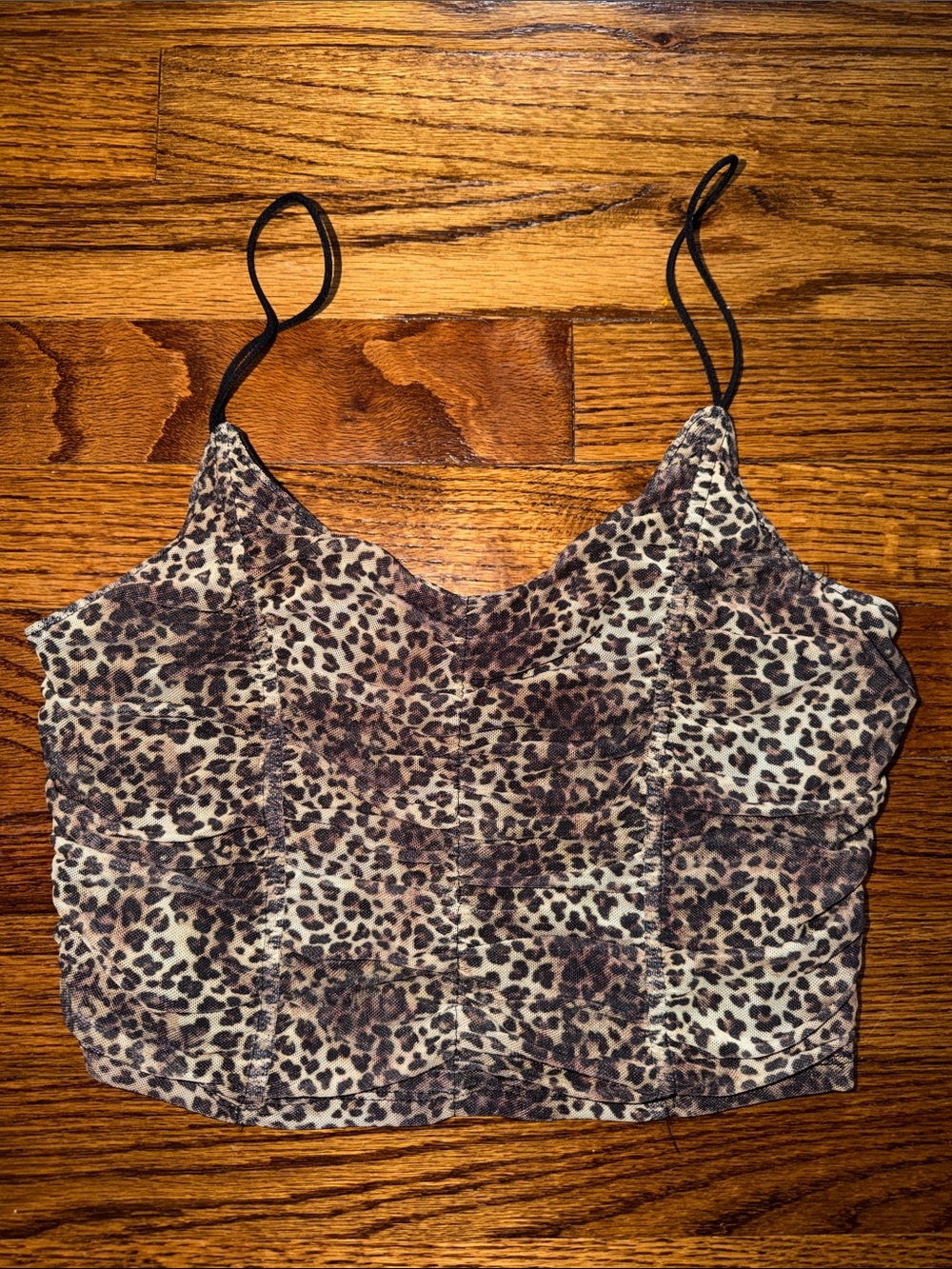 Garage Leopard Print Cami in Brown and Cream